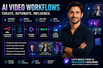 n8n ai influencer video workflow avatar synthesia veo3 ai image stable diffusion