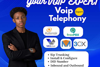 configure and install freepbx, 3cx, asterisk, cloud pbx, fusionpbx, nextiva, 3cx