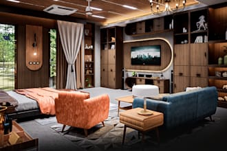 design interior with realistic renders