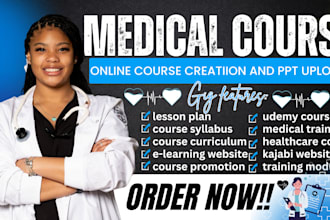 do medical online course creation, training manual ebook online course ppt slide