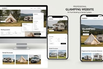 do glamping rv park campground website booking rv resort rental van conversion