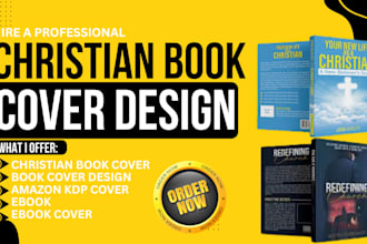do christian book cover design, religious cover, ebook paperback for amazon kdp