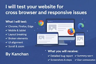 test your website for cross browser and responsive issues