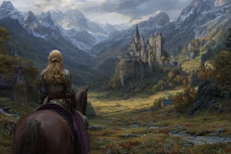 draw art and illustration in fantasy and medieval style