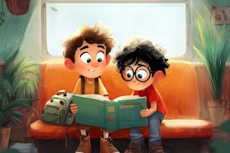 children book illustration, story book illustration 2d