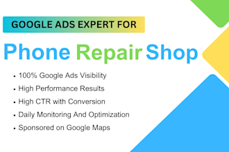 run google ads for phone repair services in the USA, UK and au