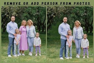 add or remove person, people from photos or image editing in photoshop