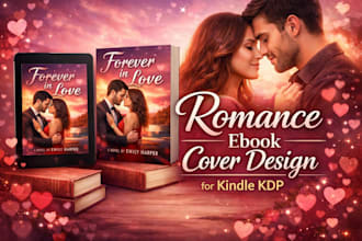 design a romance ebook cover for amazon kindle