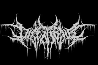 draw extreme death metal logo design for your needs
