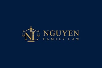 create a modern law firm attorney logo design