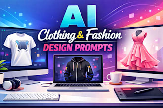 create professional ai image prompts for clothing and fashion designs