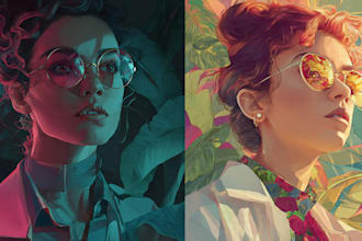 draw custom digital art illustrations