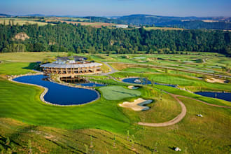 render 3d golf resort, site plan, golf course landscape, master plan, rv park