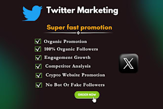 superfast crypto twitter x marketing crypto x promotion for organic growth