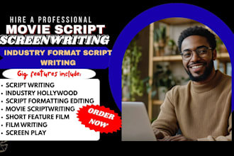 write and edit movie script film script TV movie script screenplay writing