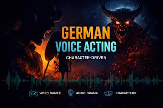 record my german voice for videogames, fiction and synch
