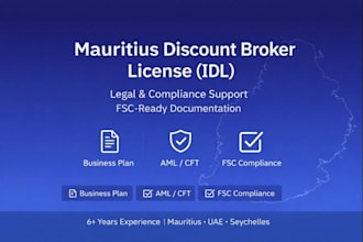 help you obtain a mauritius discount broker license