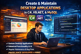 develop enhance fix windows desktop apps in c sharp vb net