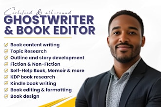 be ghostwriter, ebook writer, ghost book writer for fiction and nonfiction book