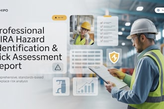 prepare a professional hira hazard identification and risk assessment report