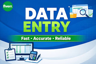 accurate data entry, copy paste and web research