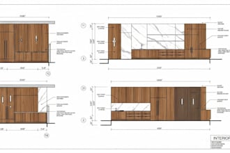 create detailed interior design shop drawings and elevations