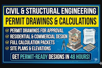 prepare civil site plan, grading, drainage, and utility drawings