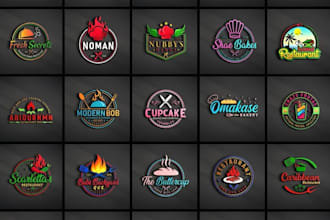do restaurant, bar, nightclub, pizza, bbq, food logo and t shirt design