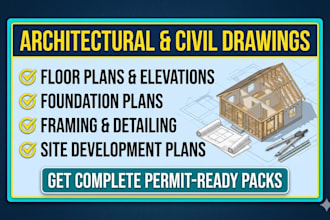create architectural permit drawings, floor plans, elevations, and schedules