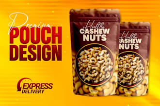 design pouch, food packaging, stand up pouch  product and box design