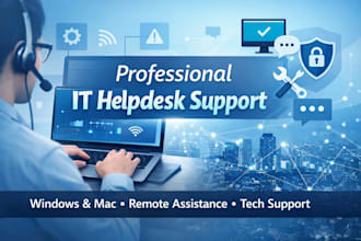 provide professional IT helpdesk and technical support