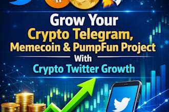 grow your crypto telegram memecoin  pumpfun project with crypto twitter fans