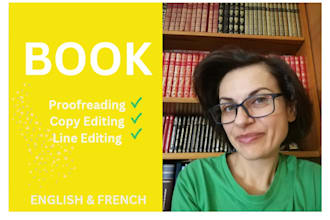 proofread edit romance, memoir, fantasy books