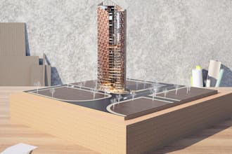 make maquette  render for you desired 3d model
