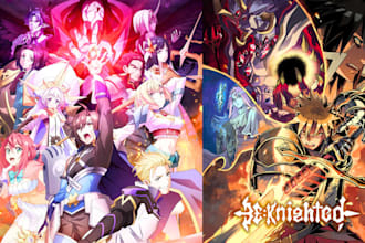 design anime light novel cover illustration webtoon manga manhwa book art cover