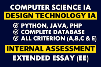 do computer science ia, math ia, physics ia and design technology ia