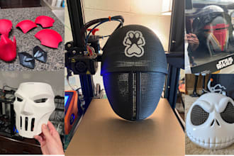 3d print and paint your custom 3d cosplay helmet or mask, plus cosplay stl files