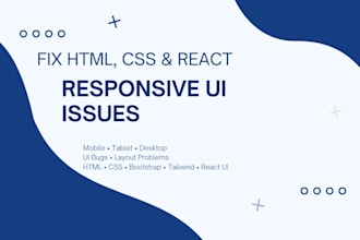 fix HTML CSS responsive issues and react UI bugs