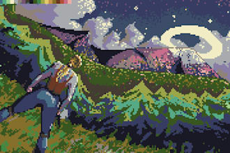 make a pixel art illustration