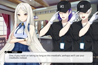 develop a dating sim or visual novel game in renpy