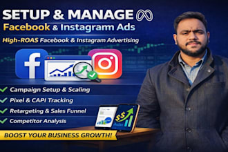 setup and manage facebook and instagram ads with pixel and capi tracking