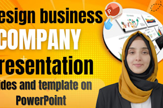 design business and company presentation slides and template on powerpoint