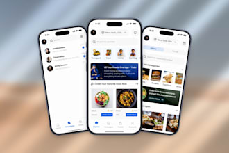 design modern food ordering mobile app UI UX design