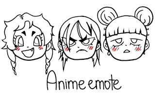 draw cute chibi anime emotes, icons or sketches