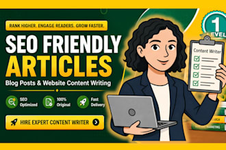 do SEO content writing, article writing and blog writing