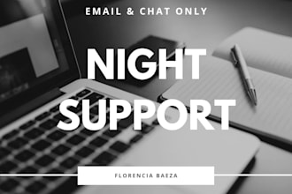night shift customer support, email, chat only