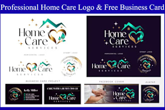 home care logo home care website home care brochure healthcare flyer, doorhanger