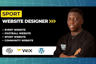 build sport website event website, football community website membership website