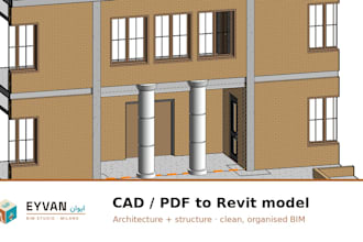 do revit bim modeling, convert cad or PDF to revit, deliver rvt and ifc