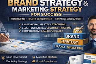 develop brand and marketing strategy that drives growth with monthly action plan